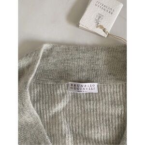NWT Grey shimmer Brunello Cucinelli wool sweater